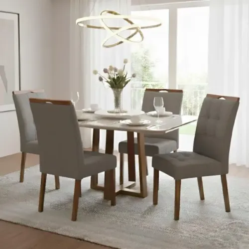Mesa de Jantar Pedro 1,20m com 4 Cadeiras - Produto Novo! Pronta Entrega!