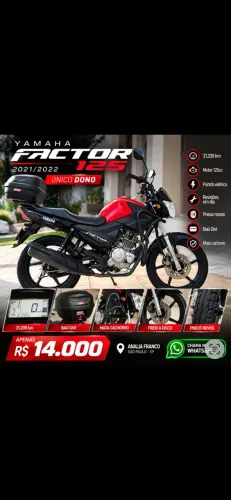 Moto Yamaha vermelha 21/22