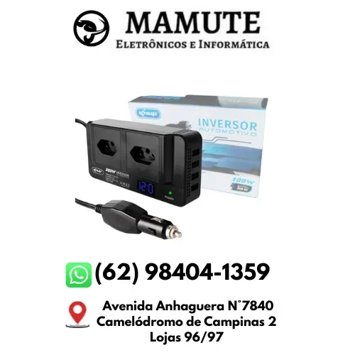 Inversor Tensão 12v 220v Veicular 300w Conversor 4 Porta Usb Starlink Notebook