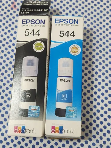 Kit Tinta Epson 544 Original (Preto + Ciano) - Lacradas (Vencidas / Promoção)
