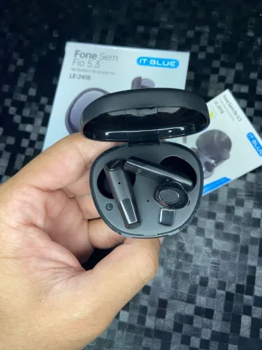 Fone de ouvido sem fio - entrega rápida e grátis - cor preta