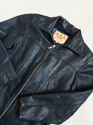 Jaqueta em couro legítimo vintage
