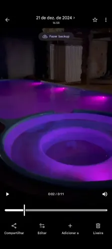 Piscina Zeus com 8.5 mts com led colorido e aquecimento+ brinde