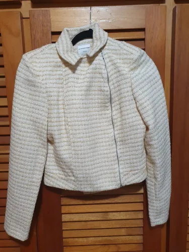 Jaqueta estilo tweed moderna My Favorite Things tamanho único P marca filha da LP