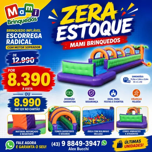 Escorrega radica super inflável
