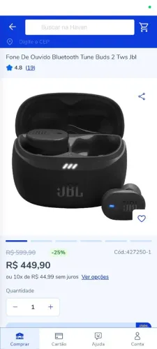 FONE JBL TUNE BUDES