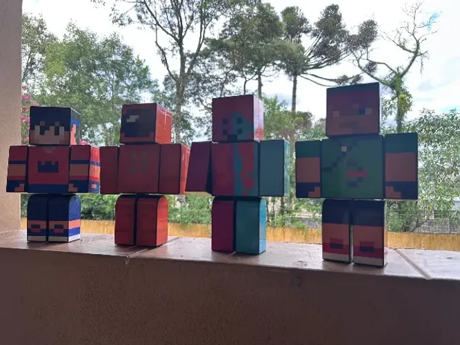Lote Bonecos Minecraft YouTubers 25cm