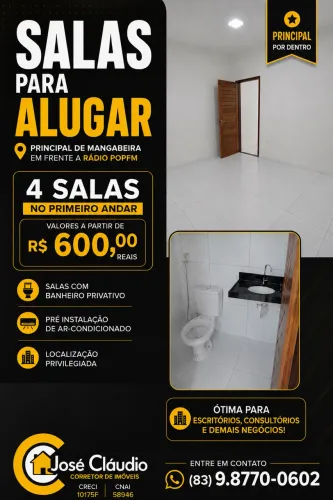 Salão de festas  e salas em Mangabeira