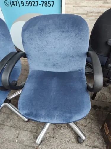 Cadeira de Escritório Cor Azul - Confortável - Valor Unitário