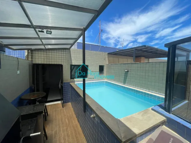 excelente cobertura duplex top, pé na areia a venda no centro de mongaguá