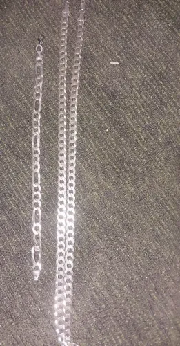 Kit prata pulseira e cordao