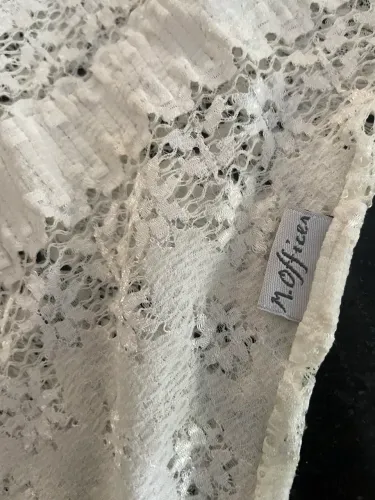 Blusa mOficcer renda com elastano off white