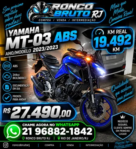 Yamaha MT-03 ABS 2023 | 19.492 KM | Azul