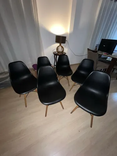 Kit 6 cadeiras charles eames