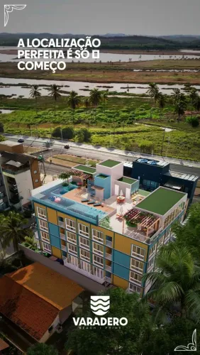 PORTO DE GALINHAS - Flat com 18 m² 1 suíte, condomínio fechado com piscina e lazer