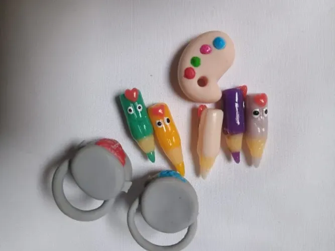 Kit 23 Apliques de Biscuit - Volta às Aulas & Páscoa (Multiuso)