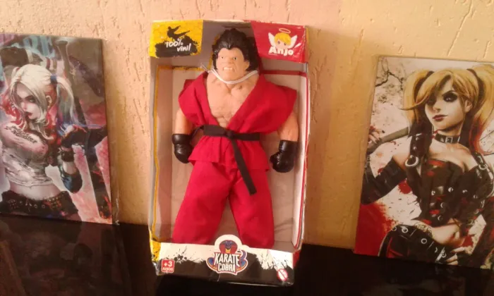 Boneco Karatê Cobra Vilão Estilo Street Fighter Colecionável Geek Novo Lacrado 