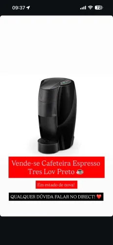 CAFETEIRA EXPRESS TRÊS CORAÇÕES PRETA