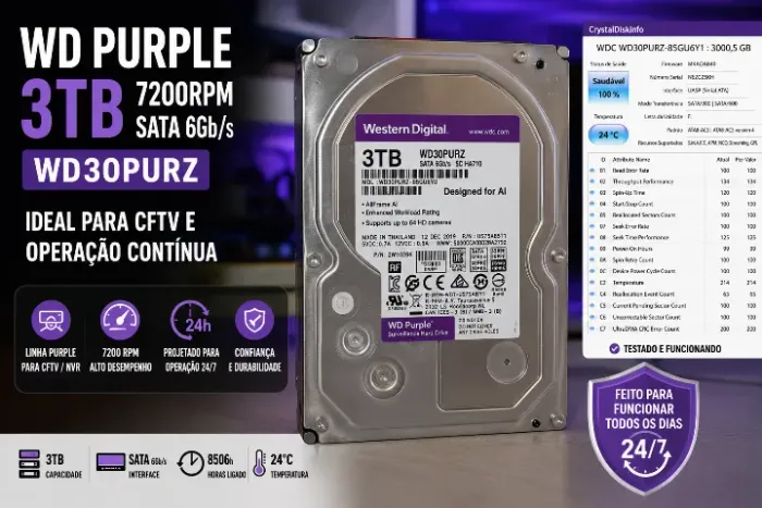 HD WD Purple 3TB 7200RPM SATA ? WD30PURZ