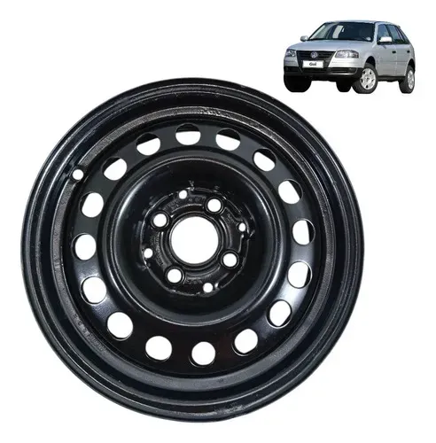 Roda Ferro Aro 14 4 Furo Volkswagen Gol G3 G4 2000 2001 2011 Preto
