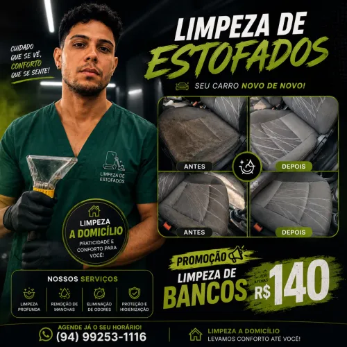Limpeza de estofados a domicílio!