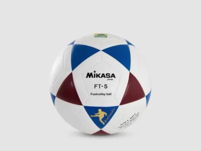 Bola de Futevôlei FT-5 Azul, Branca e Vinho Mikasa