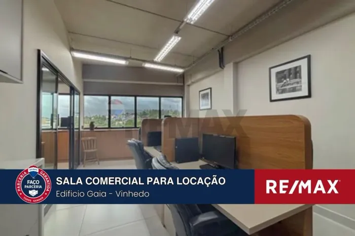 sala para locação mobiliada nova Edificio Gaia em Vinhedo