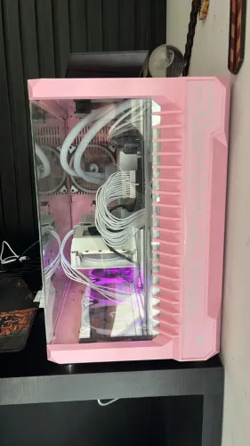Gabinete Gamer Rise Mode Galaxy Glass + 7 ventoinhas rise mode + 2 controladores
