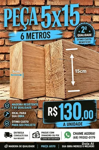 ? MADEIRA DE ALTA QUALIDADE PARA SUA OBRA! ?