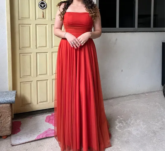 Vestido de Festa Terracota