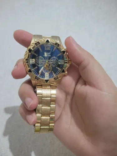 Relógio Masculino Dourado 
