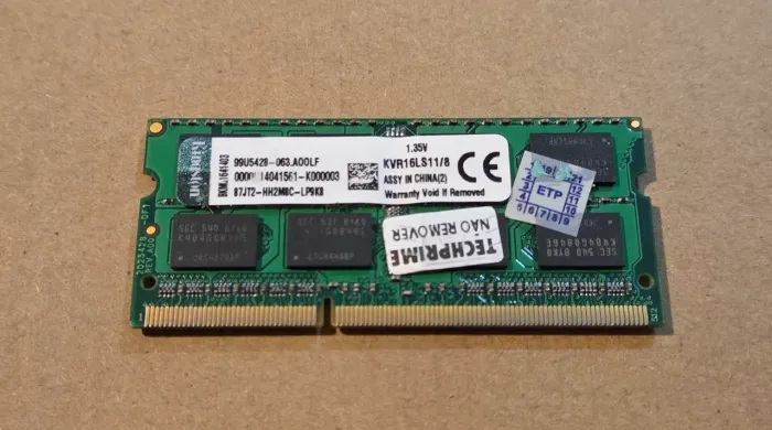 Memória RAM Kingston 8GB DDR3L 1600MHz Notebook