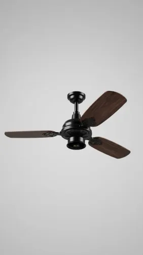 Ventilador de Teto Volare Retrô - 3 Pás de Madeira e Suporte Trabalhado