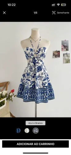 Vestido Flor azul