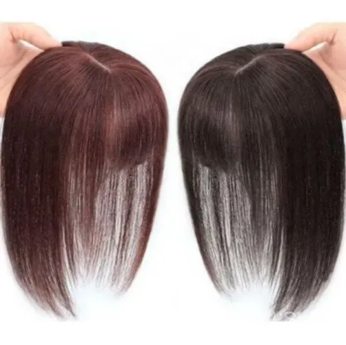 Cabelo topper franja peruca.