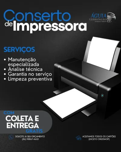 Conserto de Impressoras em Teresina Jato de Tinta e Laser | Atendimento Rápido