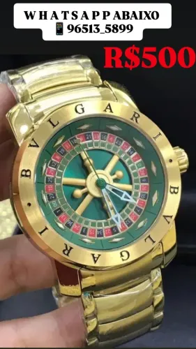 Relógio BVLGARI CASSINO FUNDO VERDE QUALIDADE PREMIUM 