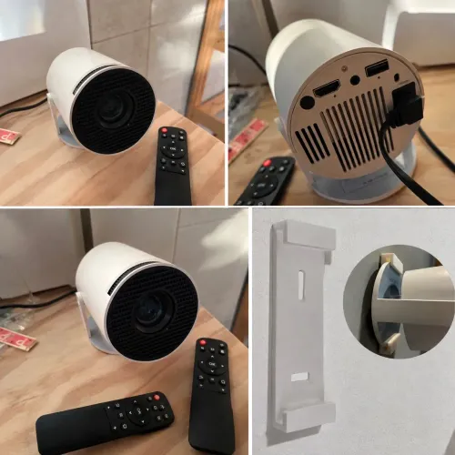 PROJETOR PORTÁTIL 4K , ATE 70" BLUETOOTH,  WIFI 5G  + SUPORTE PARA FIXAR NA PAREDE <br><br>