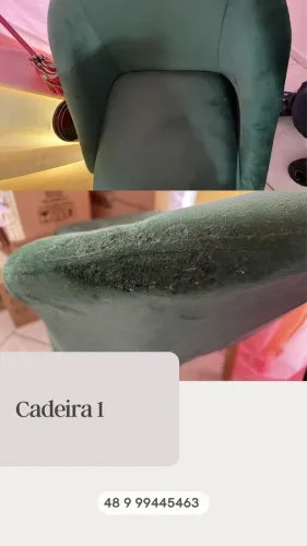 Cadeira em Veludo Verde - Ótimo Custo-Benefício