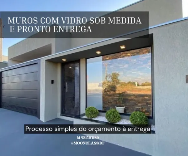 Muro com vidro - projetos personalizados
