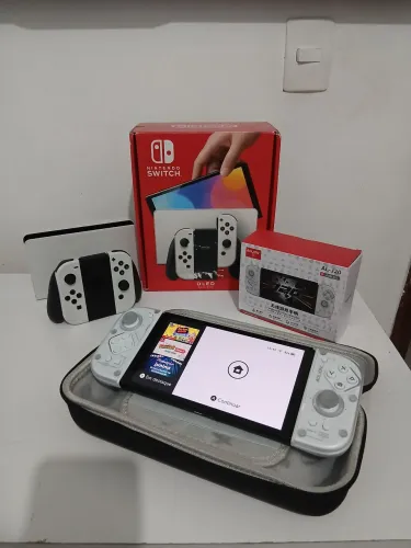 Switch OLED + Controles Ergonômicos + Case