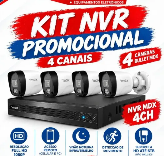 Kit Câmeras Monitoramento 