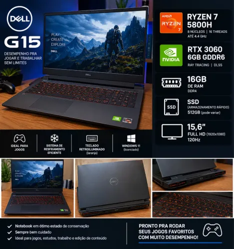Notebook Gamer Dell G15