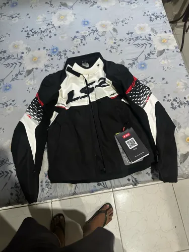 LS2 JAQUETA APEX BLACK WHITE RED 
