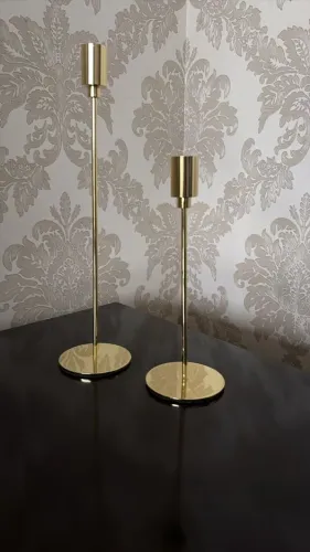 par de castiçais mart dourado
