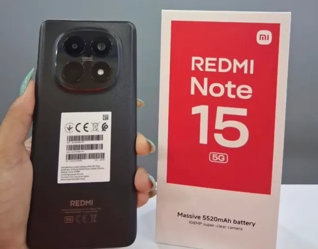 Celular Xiaomi Redmi Note 15 5G 256/08-Preto Lacrado Entregamos 
