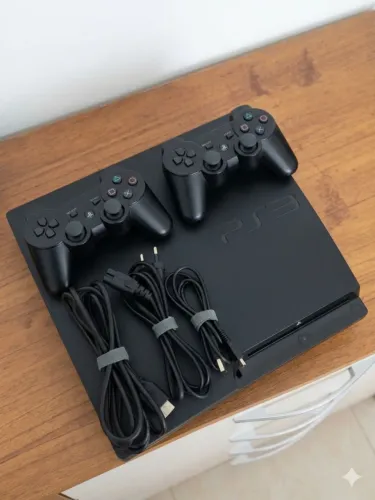 PlayStation 3 Slim 250GB Completo + 2 Controles + HEN / PKGi / ThanosV12
