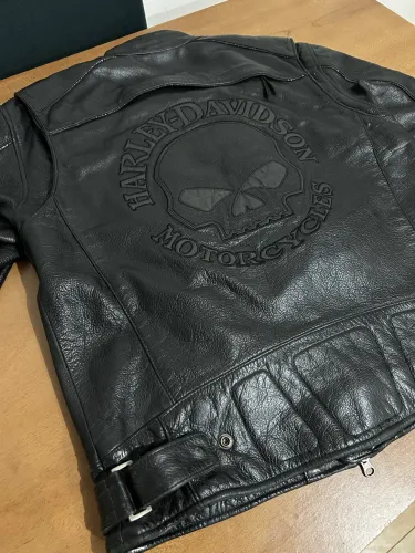 Jaqueta Couro Harley Davidson Black Skull