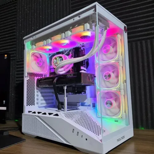 PC Gamer Ryzen 5 9600X RX 9060 XT 16GB SSD NVMe 1TB DDR5 Branco
