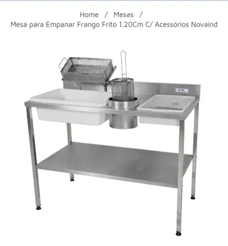 Mesa  empanadora de Frango frito
